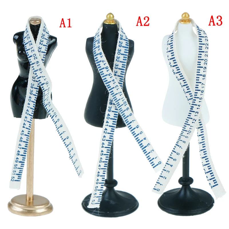 1/12 Mini zabawki z żywicy do dekoracji domku dla lalek domek dla lalek miniaturowe akcesoria manekin zestaw linijek imitacja sukni Model formy