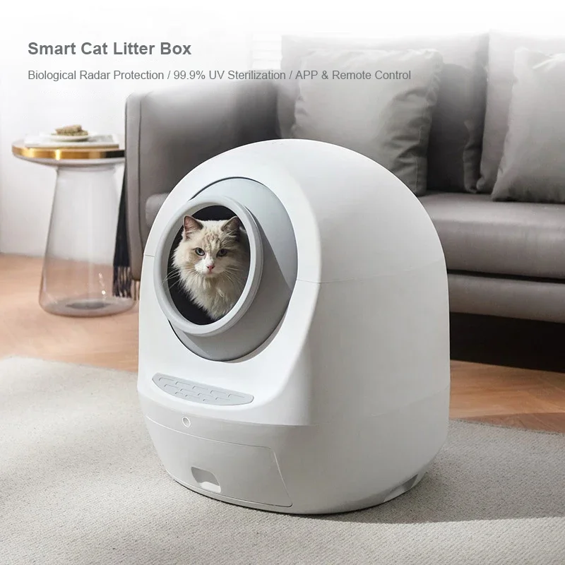 Luxury Large Enclosed Portable Automatic Cat Box Furniture Auto Smart Intelligent Self Cleaning box Cat Toilet