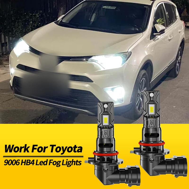 

2PCS 9006 HB4 Super Bright LED Fog Lamps Bulbs Canbus For Toyota Avensis 03-06 Hiace Alphard 10 20 Series 05-11 Car Accessories