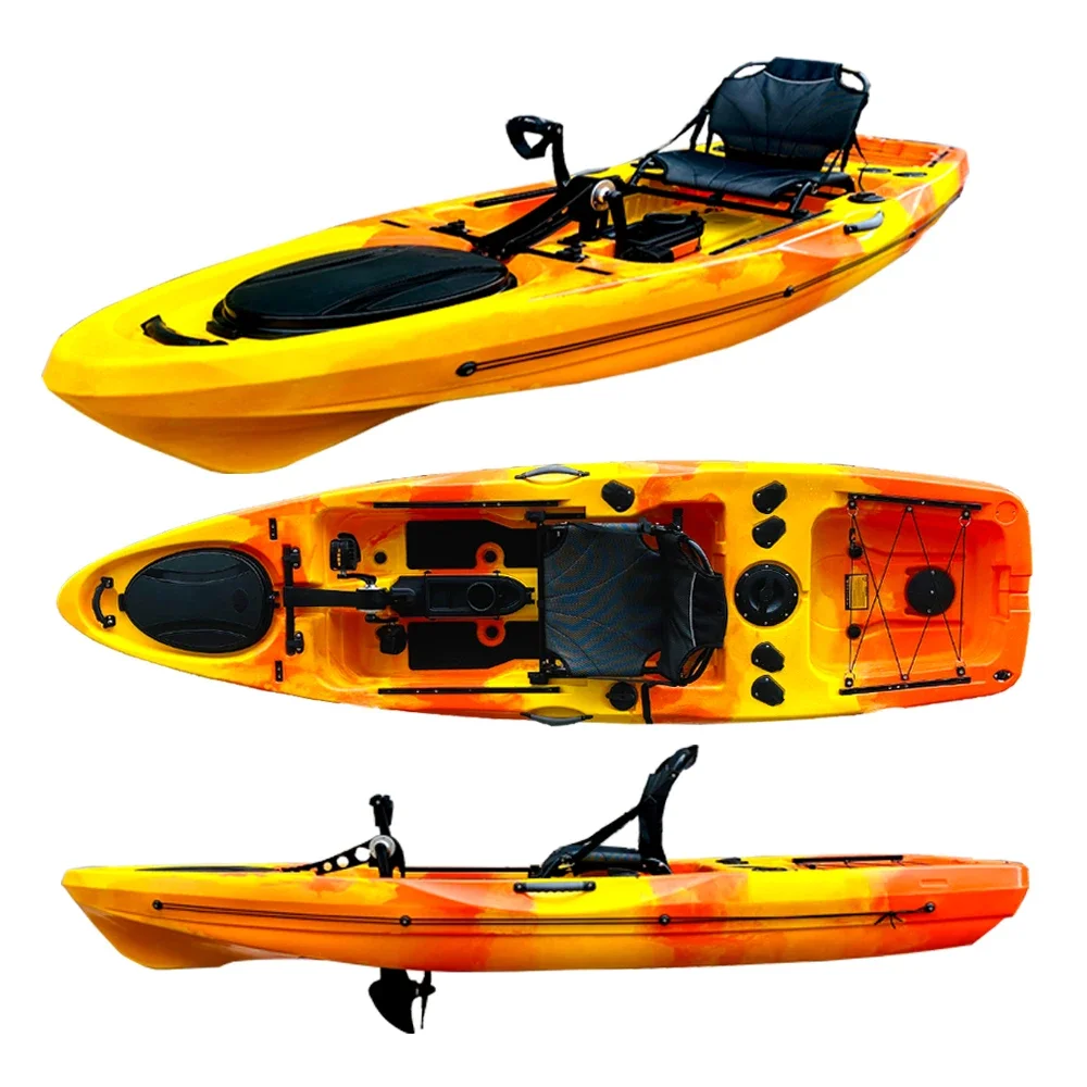 

10.5ft Salty Water Play Sea Skif Small Size Single Frame Chair Fishing Kayak With Pedals Not Rowing Boats