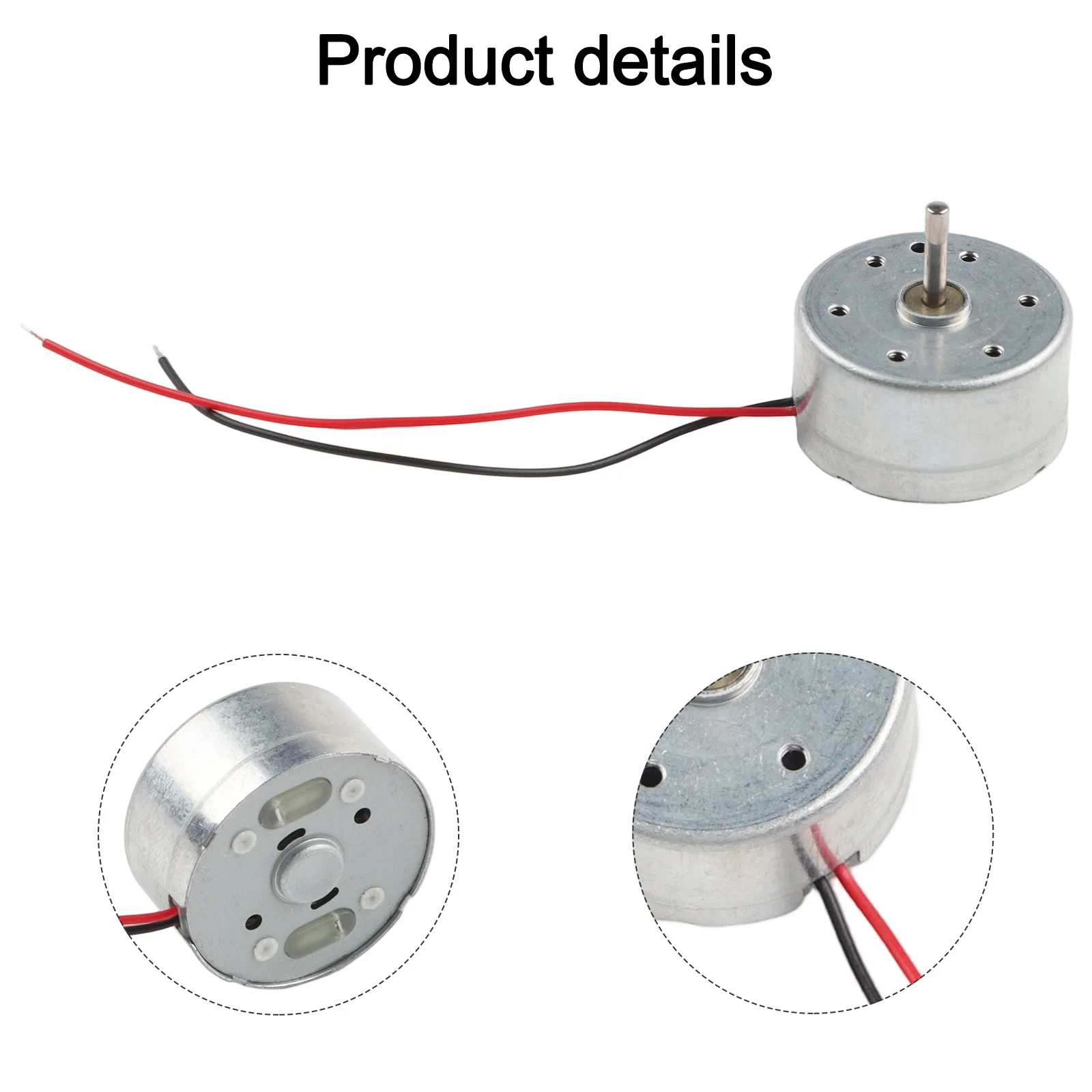 DC Motor RF-300CA 24mm Body Size 2mm Shaft for Custom Enclosures Portable Instruments and Entry Level Motor Control Experiments