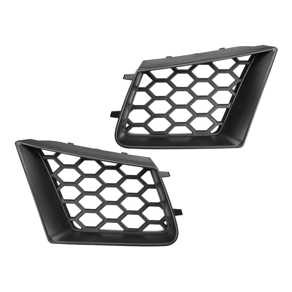 1 Pair Black Car Front Bumper Upper Grilles Plastic Fit for Seat Ibiza Cordoba Type 6L 2002 2003 2004 2005 2006 2007 2008 2009