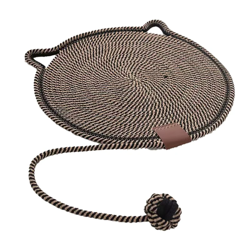 

2PCS Cotton Rope Cat Scratcher Board Cat Scratching Post Mat Bed Mat Claw Sharpener Scrapers For Cat Grinding Nail Pad