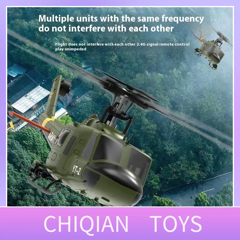 

UH-1 Huey F07 Smart Optical Flow Positioning Remote Controlled Helicopter One Button Inverted Flight Realistic Toy for Ages 14+