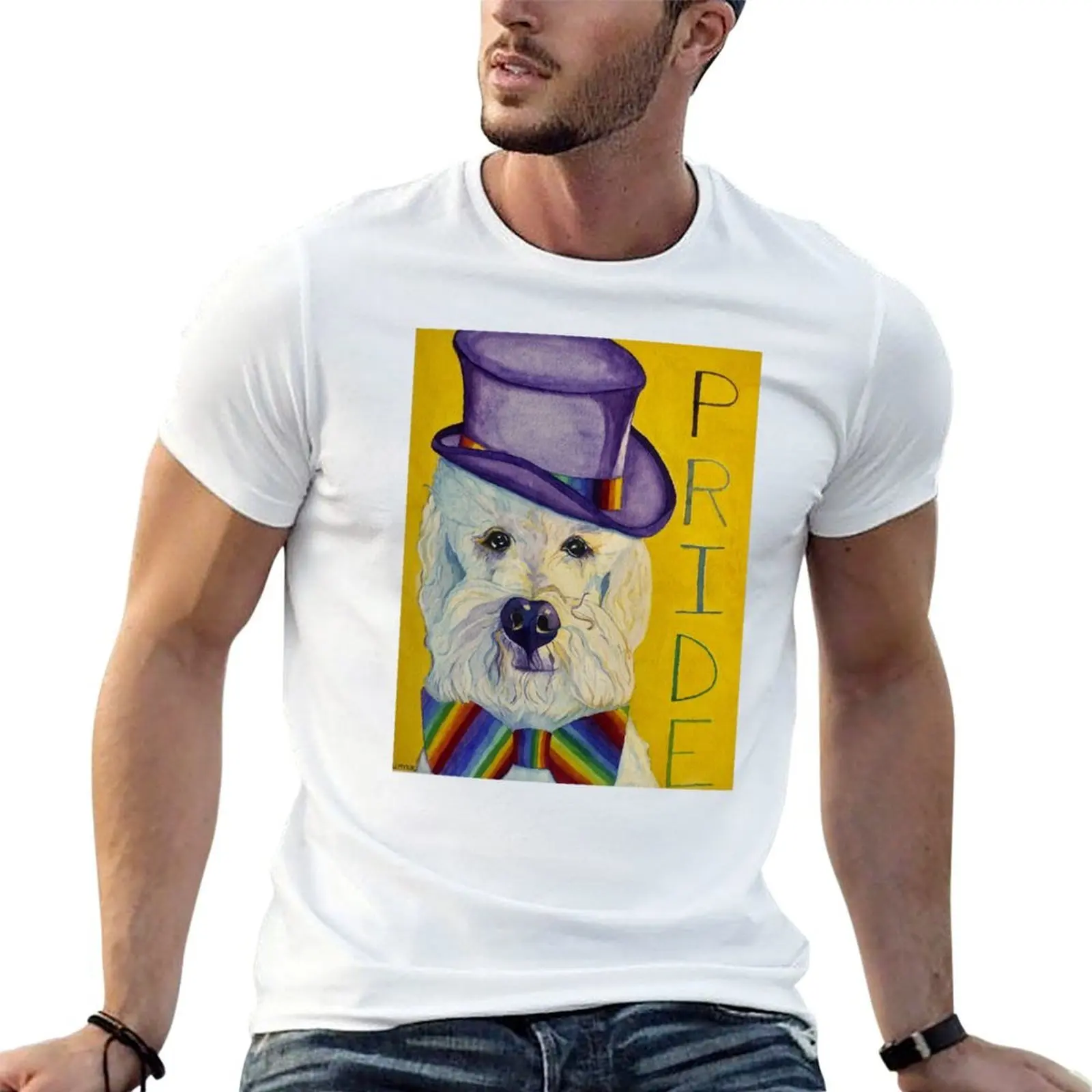 Pride Poodle T-Shirt Non-Shrink Basic Cotton T-Shirt