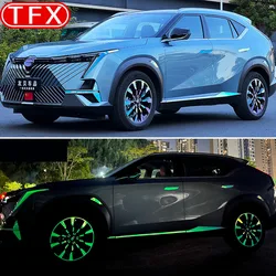 GAC EMKOO 2023 2024 자동차 스타일링 바디 컬러 변경 필름 메쉬 스티커 휠 허브 스티커, 레이저 실버 스티커 액세서리
