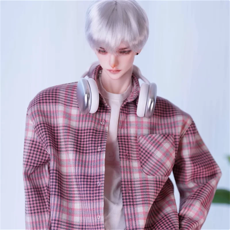 BJD Doll Clothes For 1/4 ID75 Dolls Plaid Shirt Dolls Clothing (Only Shirt No Doll)