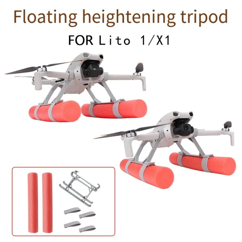 -[A51I Digital]For DJI Lito1 X1 Drone Water Landing Gear Expansion Kit Landing Skid Float Accessory On Water Training Equipment