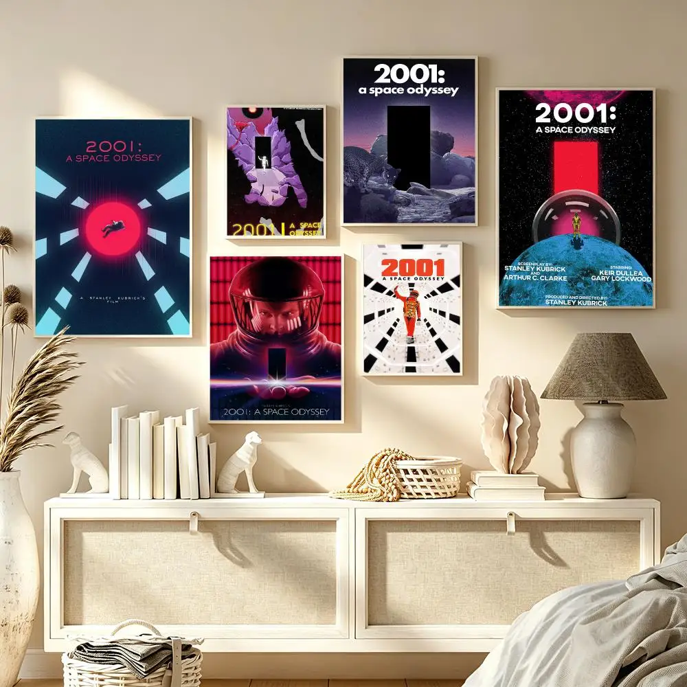 Movie 2001 A-A Space Odyssey Poster Modern  Wall Art Aesthetic Minimalist Bedroom Decor Cafe Home Gift