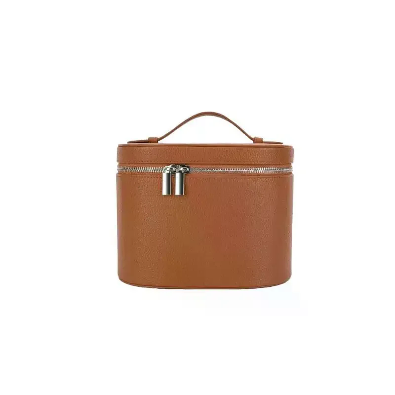 Portable PU Leather Makeup Case Removable Divider Cosmetic Organizer Handbag Large Capacity Travel Wash Bag For Women Gifts