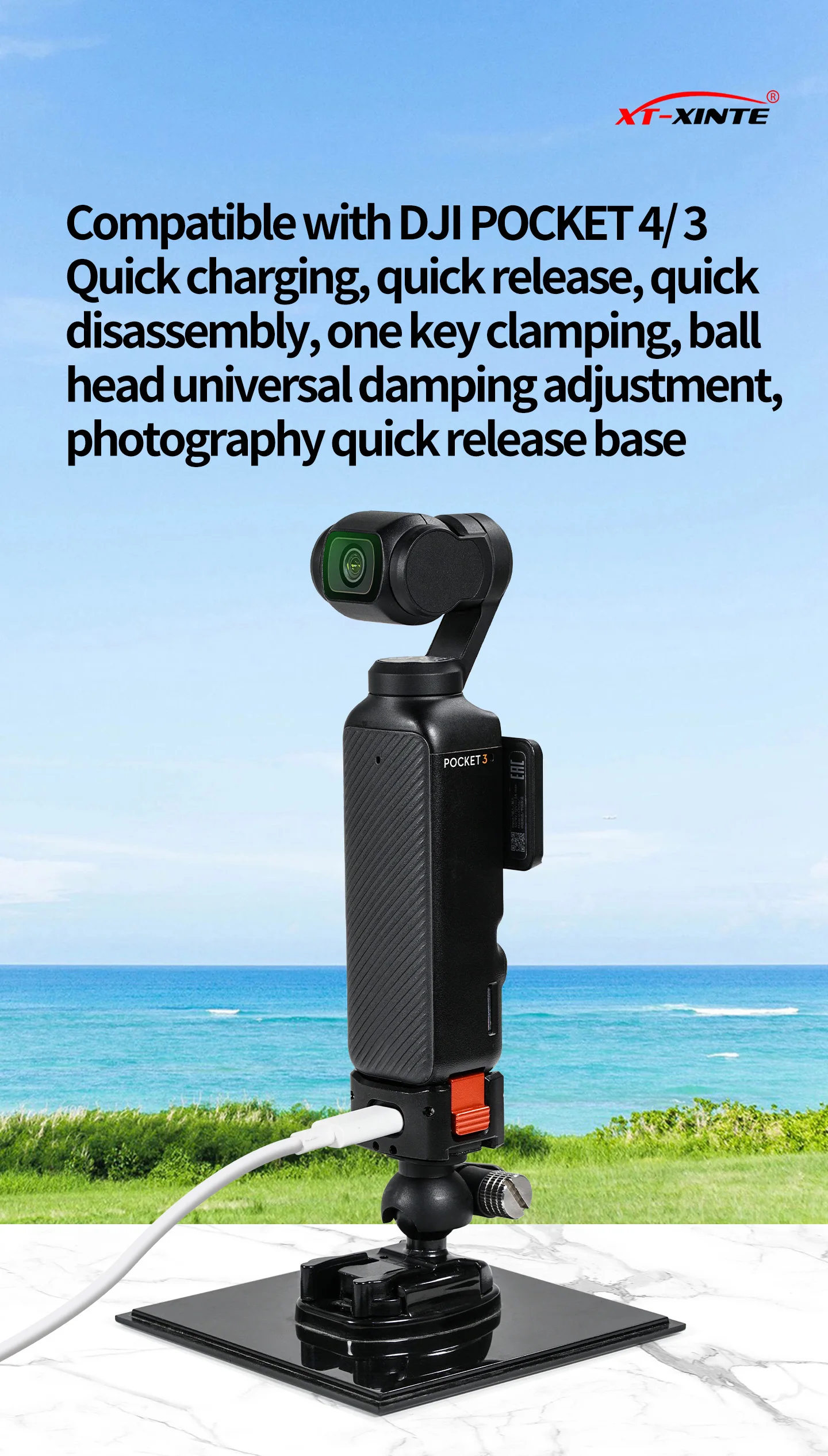 17MM Kugelkopf Action Kamera Schnellverschluss Schnalle Basis für GoPro Insta360 DJI Osmo Tasche Magnetische Motorrad Halterung – Detail 21