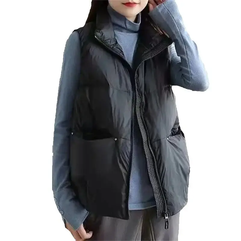 

Fashion Down Vest Women's Short Section 2025 Autumn Wnter New White Duck Down Jacket Vest Jacket Lightweight Short Jacket