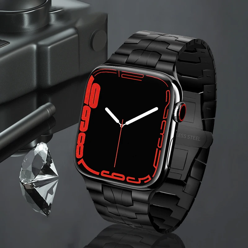 금속 스트랩 밴드 49mm 44mm 42mm 40mm 38mm 스테인레스 스틸 팔찌 iWatch 울트라 7 6 5 시리즈 액세서리