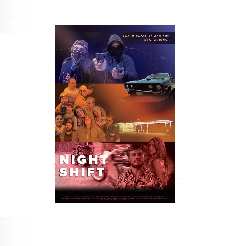 Night Shift Classic Movie, Art Print Canvas Poster, Living Room Decor, Home Wall Picture