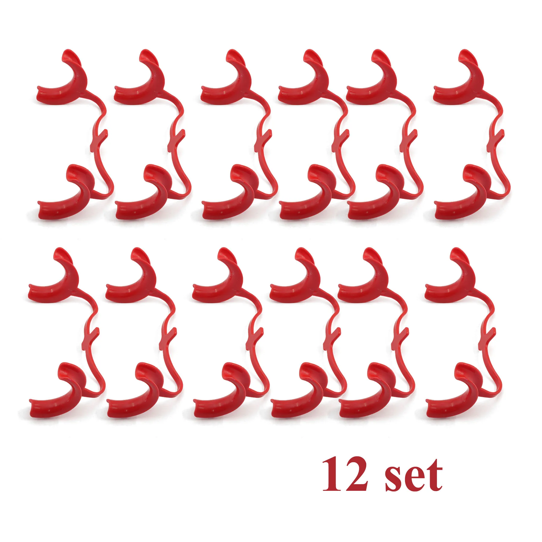12pcs Dental M Shape Mouth Opener Lip Cheek Retractor Intraoral Cheek Retractors M Type S/M/L Disposable Tooth Whitening Tools