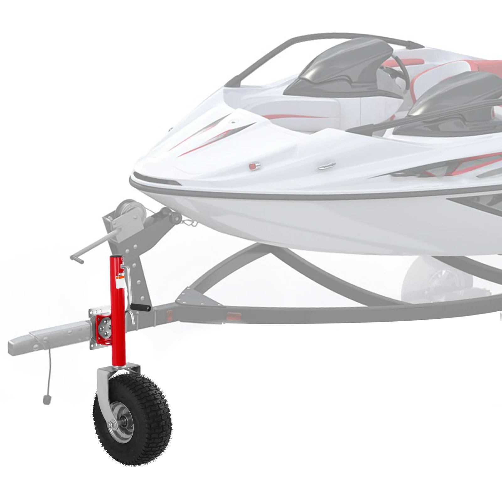

Trailer Jack with Wheel 2500 Lbs Capacity Swivel Marine Trailer Tongue Jack 10.2 Inch Lift for Yacht Boat