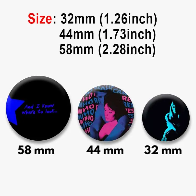 Tv Girl Who Really Cares Soft Button Pin Collar Round Brooch Fashion Jewelry Decor Clothes Bag Hat Accessories Badge Lover Gifts