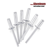 5/50ps M2 M2.4 M3 M3.2 M4 M5 M6 M6.4 GB12618 Aluminium Dome Round Pop Open Hollow Core Pulling Blind Dropper Self-plugging Rivet
