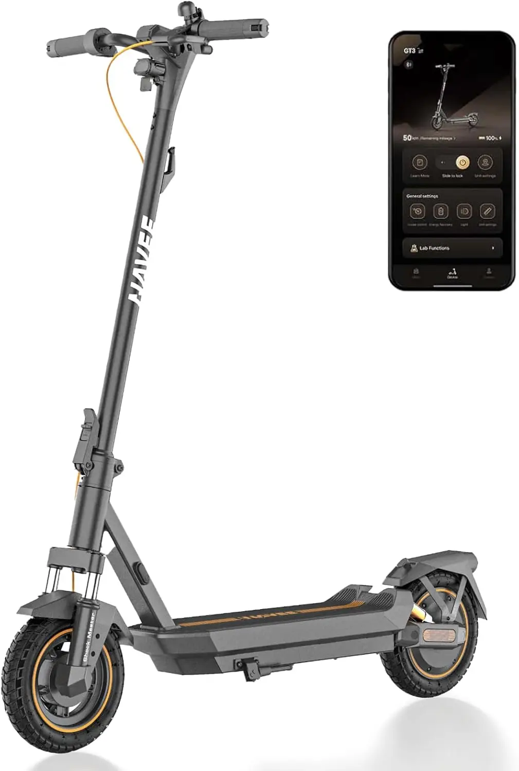 

GT3/ST3 Series Scooter, 20/25 MPH Top Speed, 47/38/30 Miles Max Range, 1000W/1350W Motor with Dual Suspension, 10" Tire