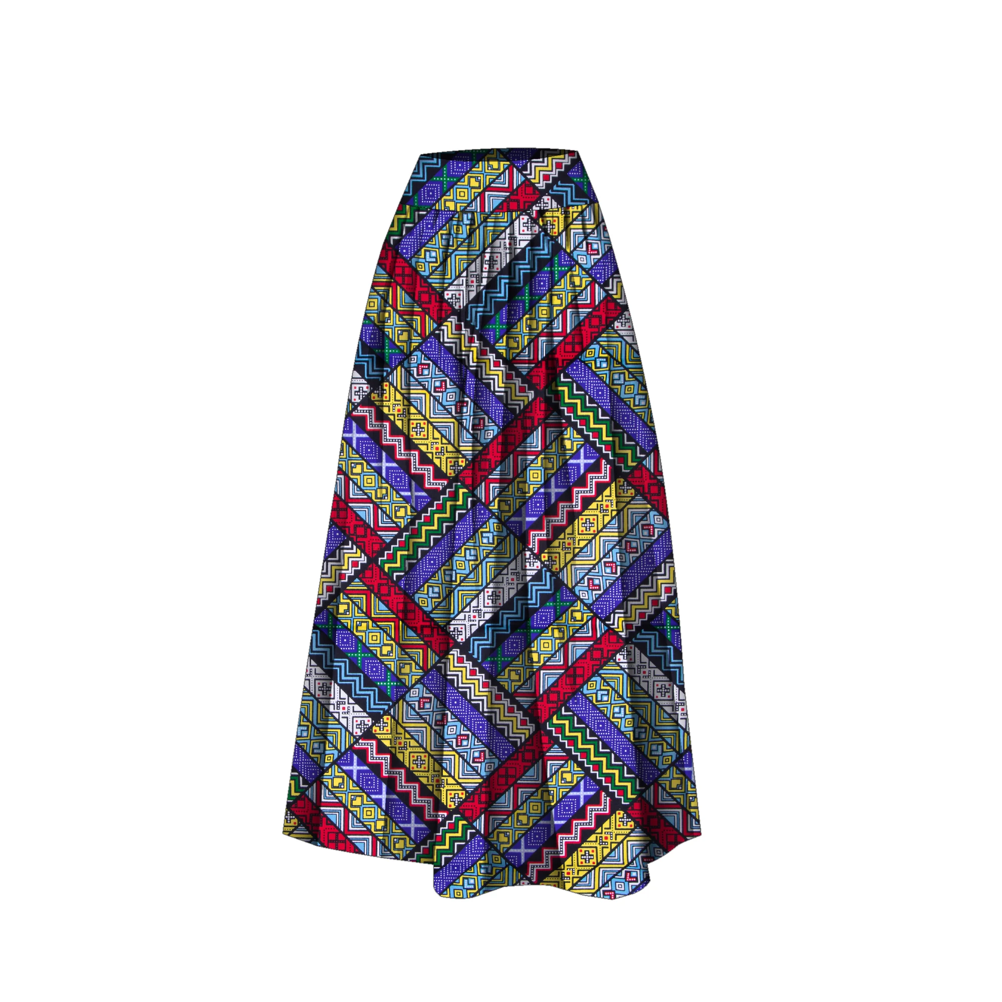 Gonna lunga stampa africana donna Ankara Dashiki vita alta una linea Maxi gonna lunga ombrello abbigliamento donna BRW WY1744