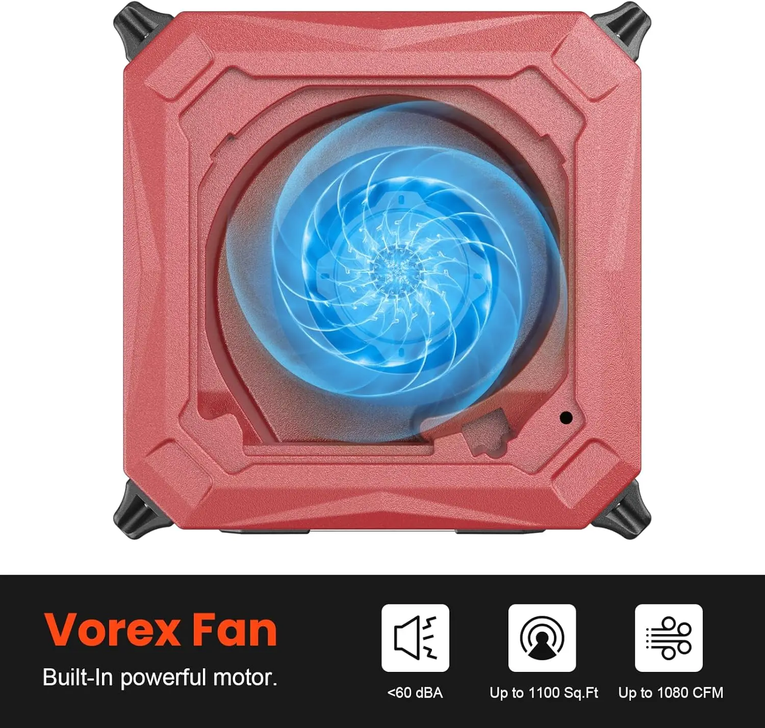 نظام تنقية هواء مدخل 1080 CFM، مجمع غبار ورشة عمل 270 درجة مع جهاز تحكم عن بعد، مثبت على السقف