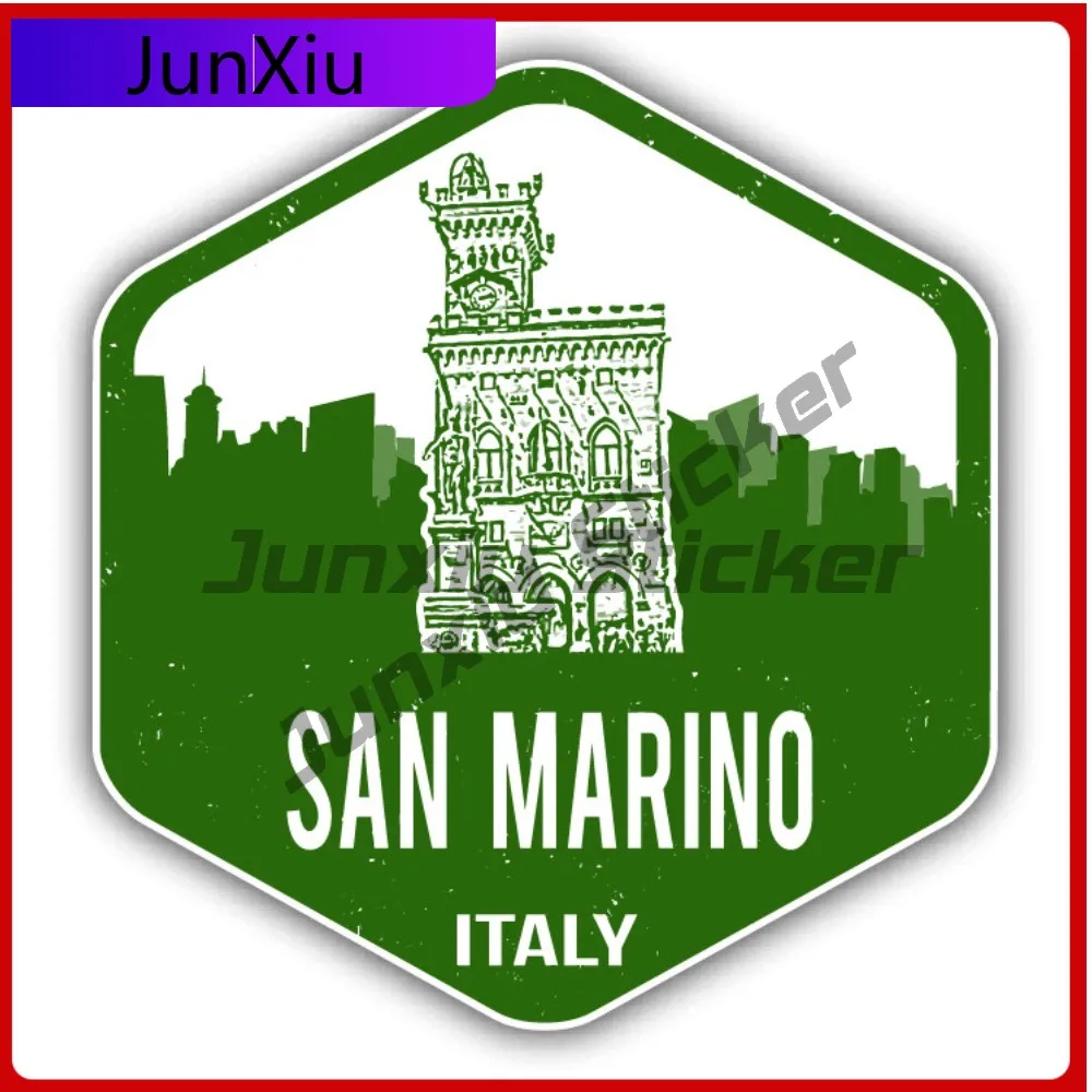 

Grunge Rubber Stamp San Marino Italy Car Decal Bumper Stickers Funny Style Car Use For Car Bumper Car Accessories Waterproof