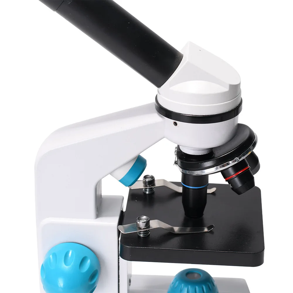 40X-1200X Monocular Biological Microscope Experimental Microscope Mechanical Stage
