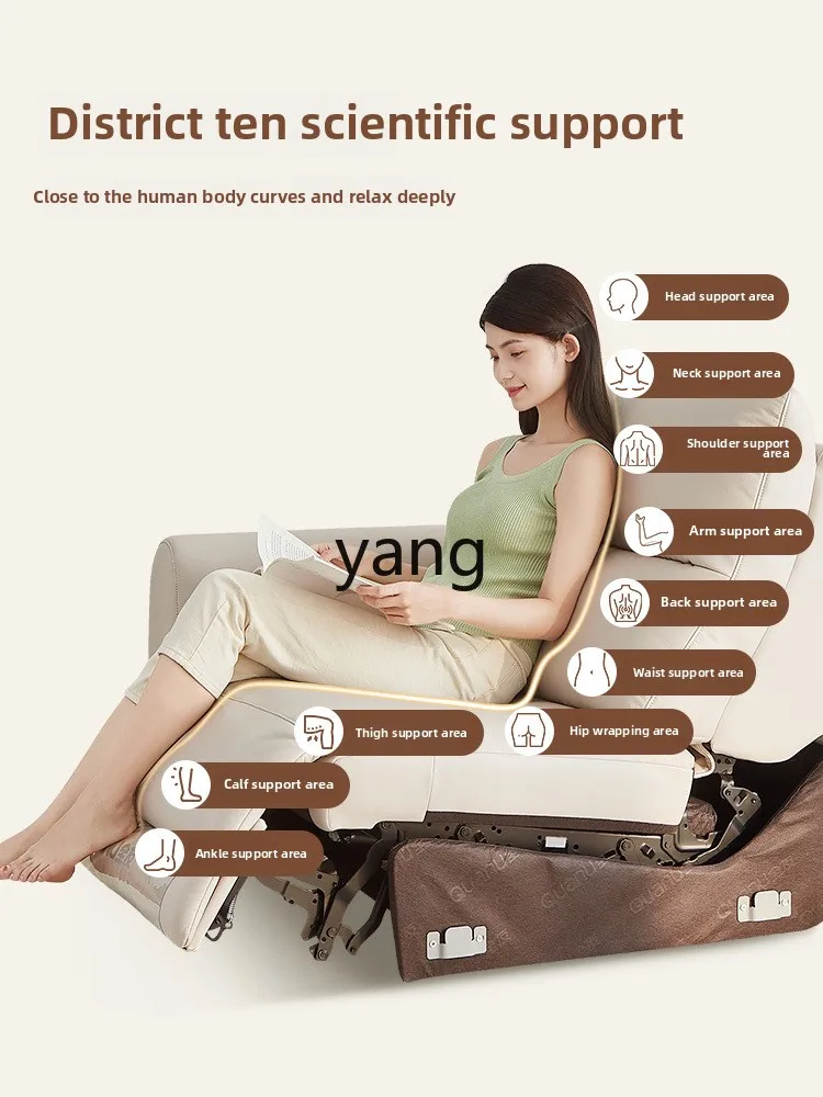 LMM  Minimalist Multifunctional Sofa Living Room Small Unit Cream Wind Straight Row Sofa
