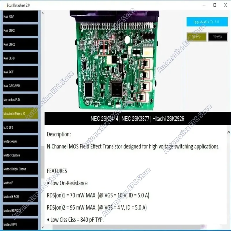 2026 hot sell new ECUS Datasheet 2.0 Software PCB Schematics Electronic Components for Automotive Engineers Car ECUs Information