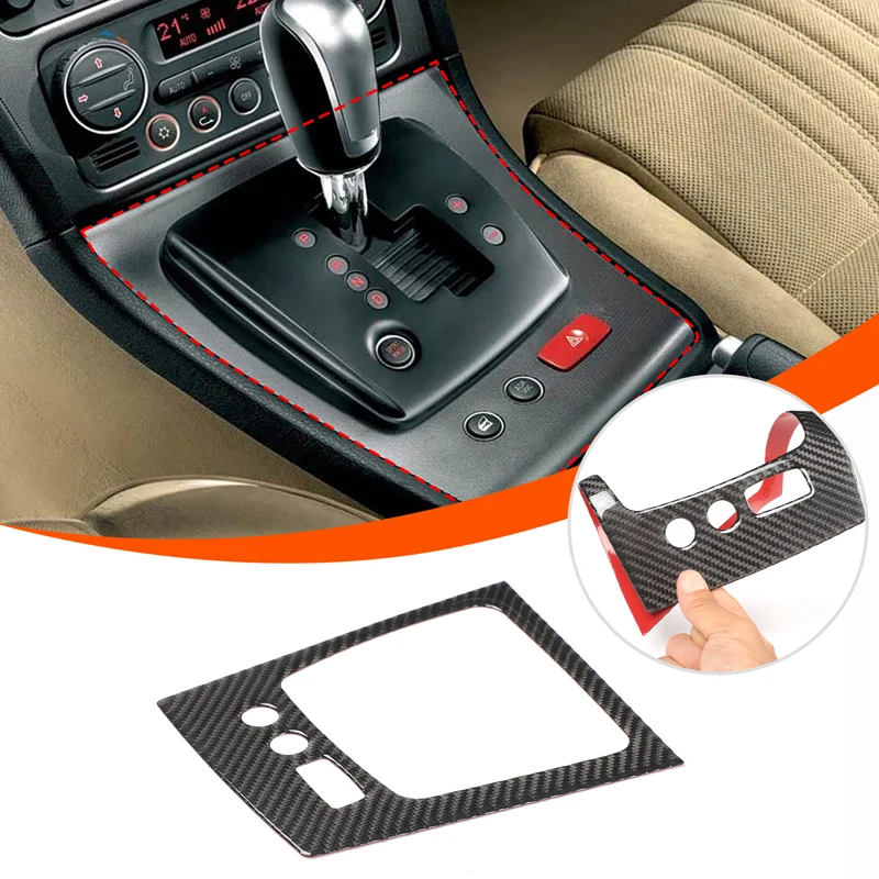 Gear Shift Panel Trim Bezel Real Carbon Fiber Gearshift Base Frame Trim Sticker For Alfa Romeo Brera Spider 159 939 2004-2011 AT