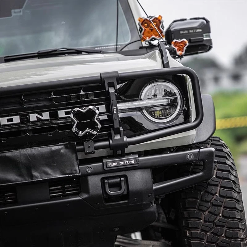 

NEW forFord Rexroth IRURI cowrail modification spotlight/front bumper off-road front safety/variable small cowrail/center grille