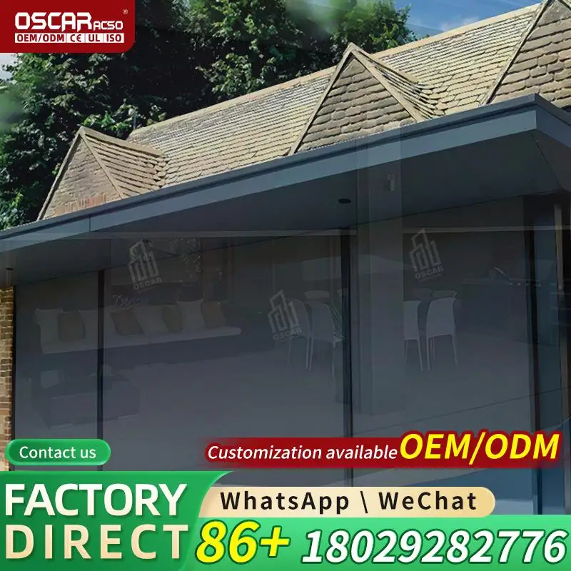 New Aluminium Round All Season Glass Sunroom for Swimming Pool in US and EU Rolling Blind