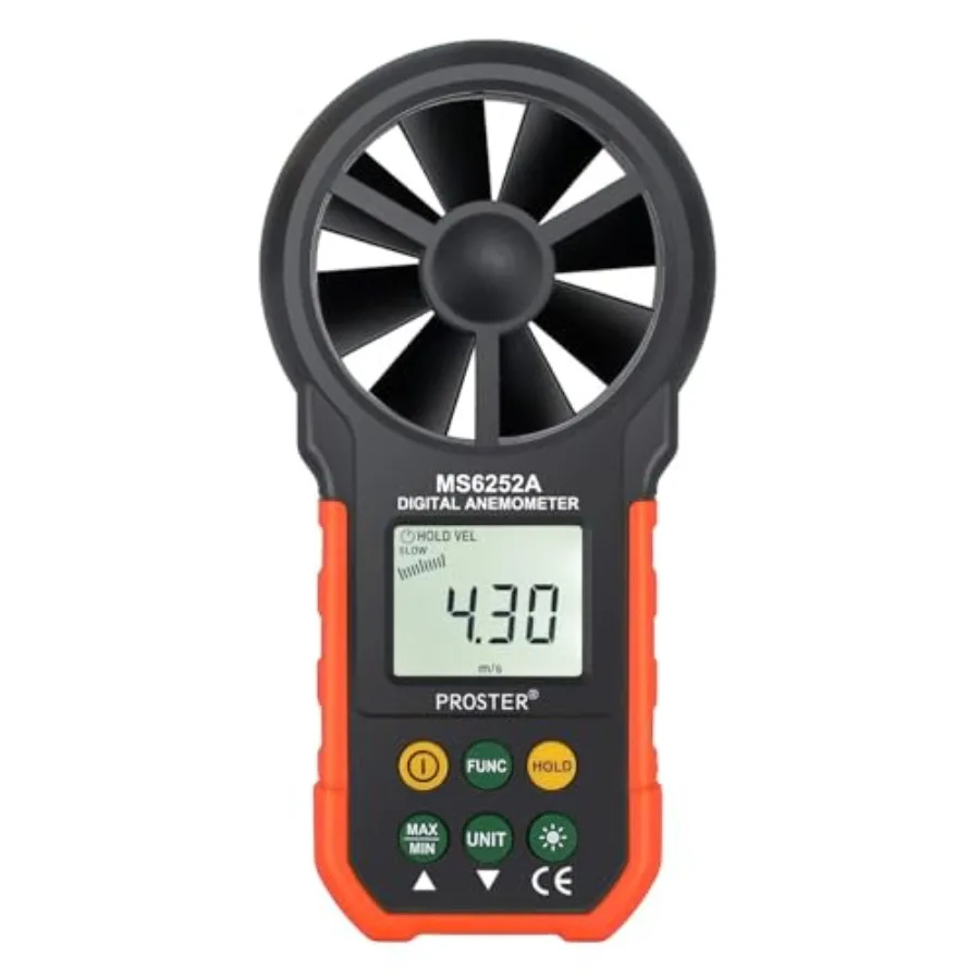 

Портативный цифровой анемометр - Измеритель скорости ветра, измеритель CFM, измеритель объема воздуха с ЖК-дисплеем и подсветкой для использования на открытом воздухе