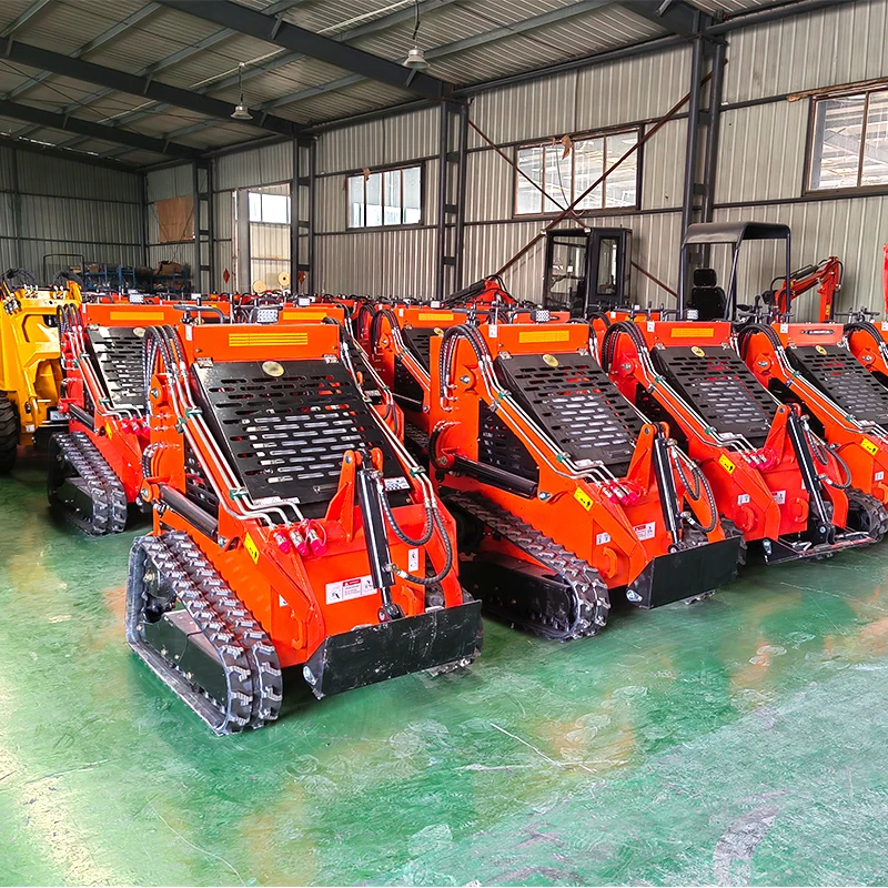 تسليم سريع جرافة انزلاقية صغيرة مع مرفق محرك المسار الزاحف تتحرك محمل صغير جودة عالية جرافة انزلاقية التوجيه