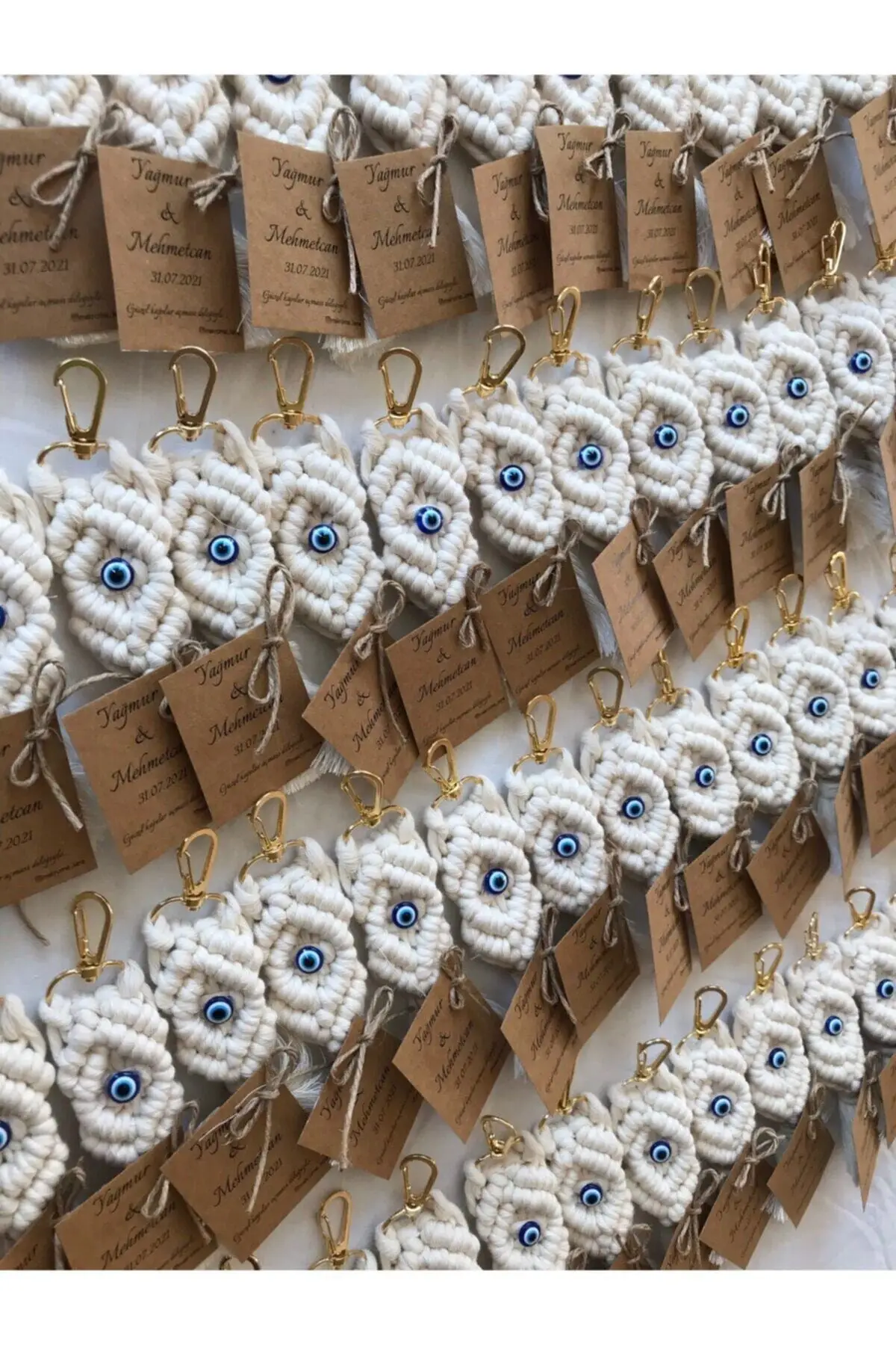 

Macrame Keychain 50 Pcs Customizable Wedding With You For Engagement Wedding Birthday Party And Events