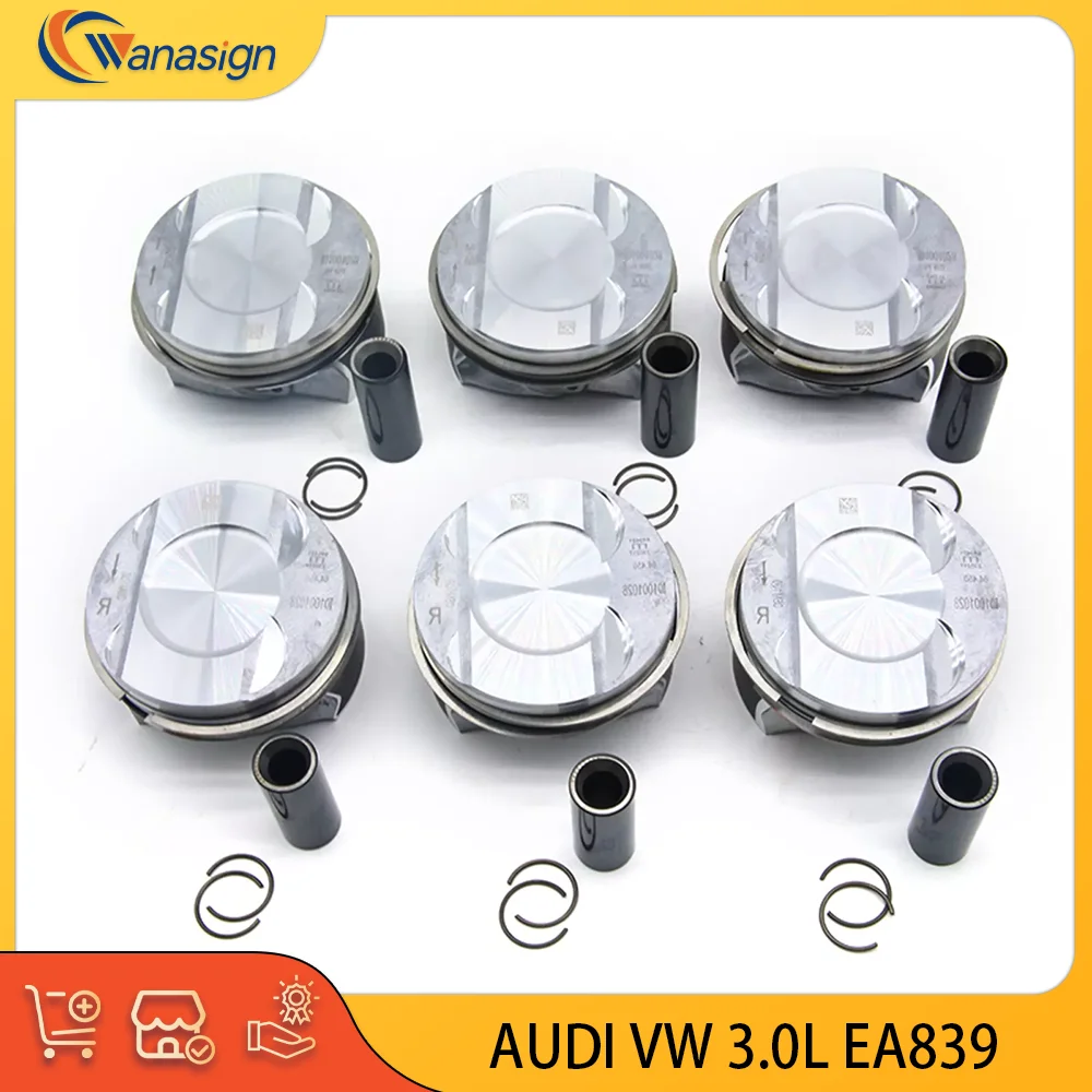 

AUTO ENGINE PARTS STD Pistons Rings Set for AUDI Bentley Porsche Volkswagen 3.0L 3.0T GAS V6 24V 3.0 L T EA839 2016-2024