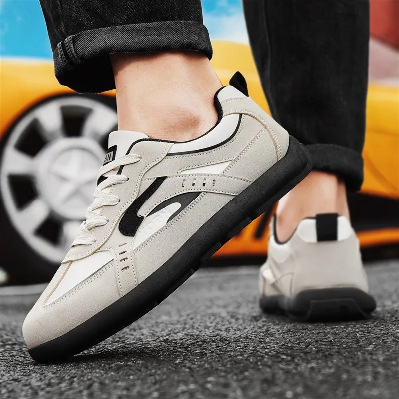 

Универсальные мужские кроссовки, кожаная повседневная обувь, мужские кроссовки, модные мужские теннисные туфли, дышащие спортивные кроссовки, размер 39-46