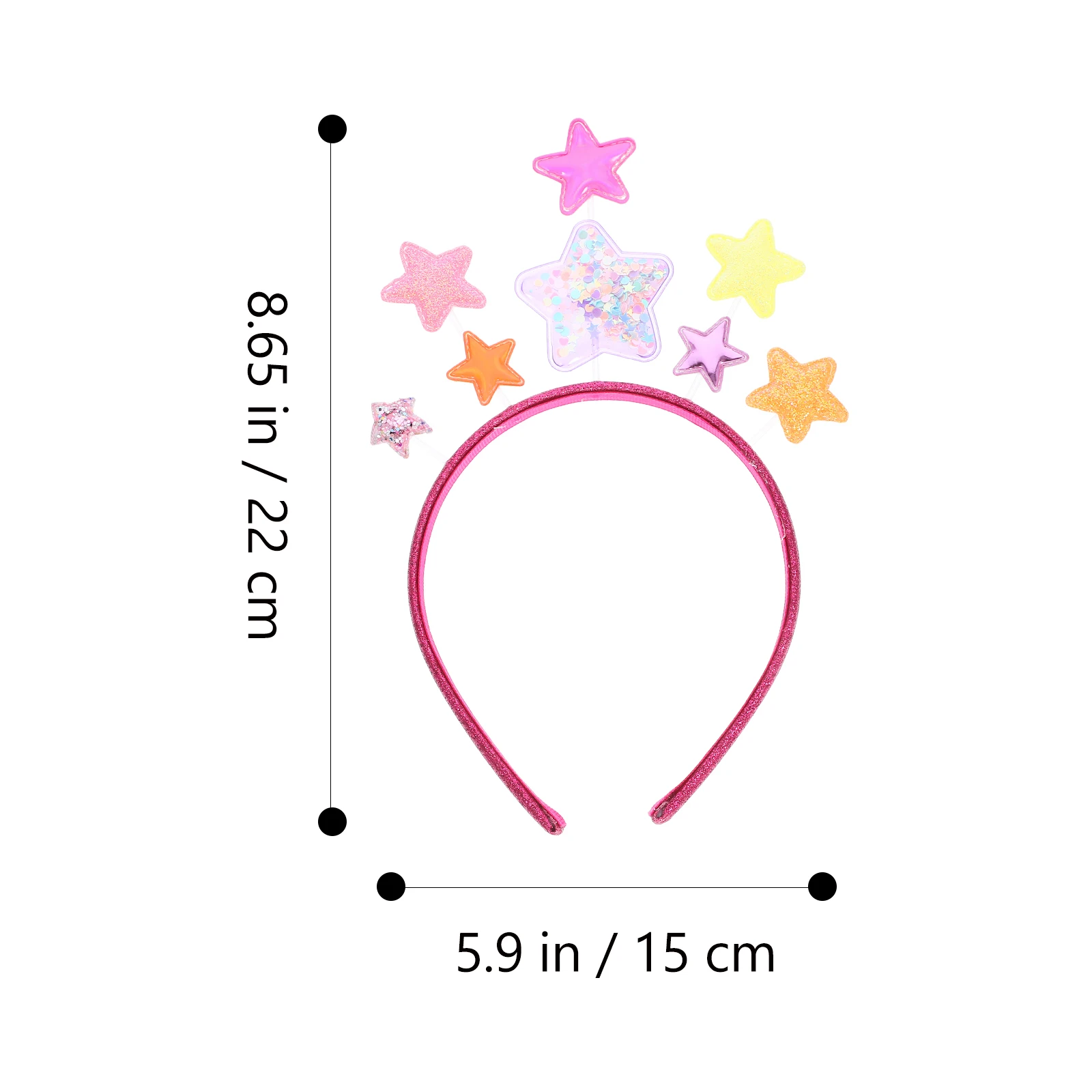 

Повязка на голову с пентаграммой, блестящая модная повязка для волос для женщин, повязки на голову со звездами для девочек