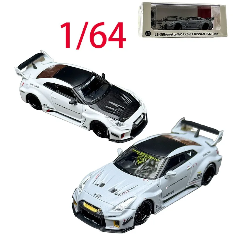 

CM литье под давлением масштаб 1/64 модель автомобиля Nissan из сплава Nissan GTR R35 RR LB игровые транспортные средства игрушки для мальчиков оригинальная коллекция коробок