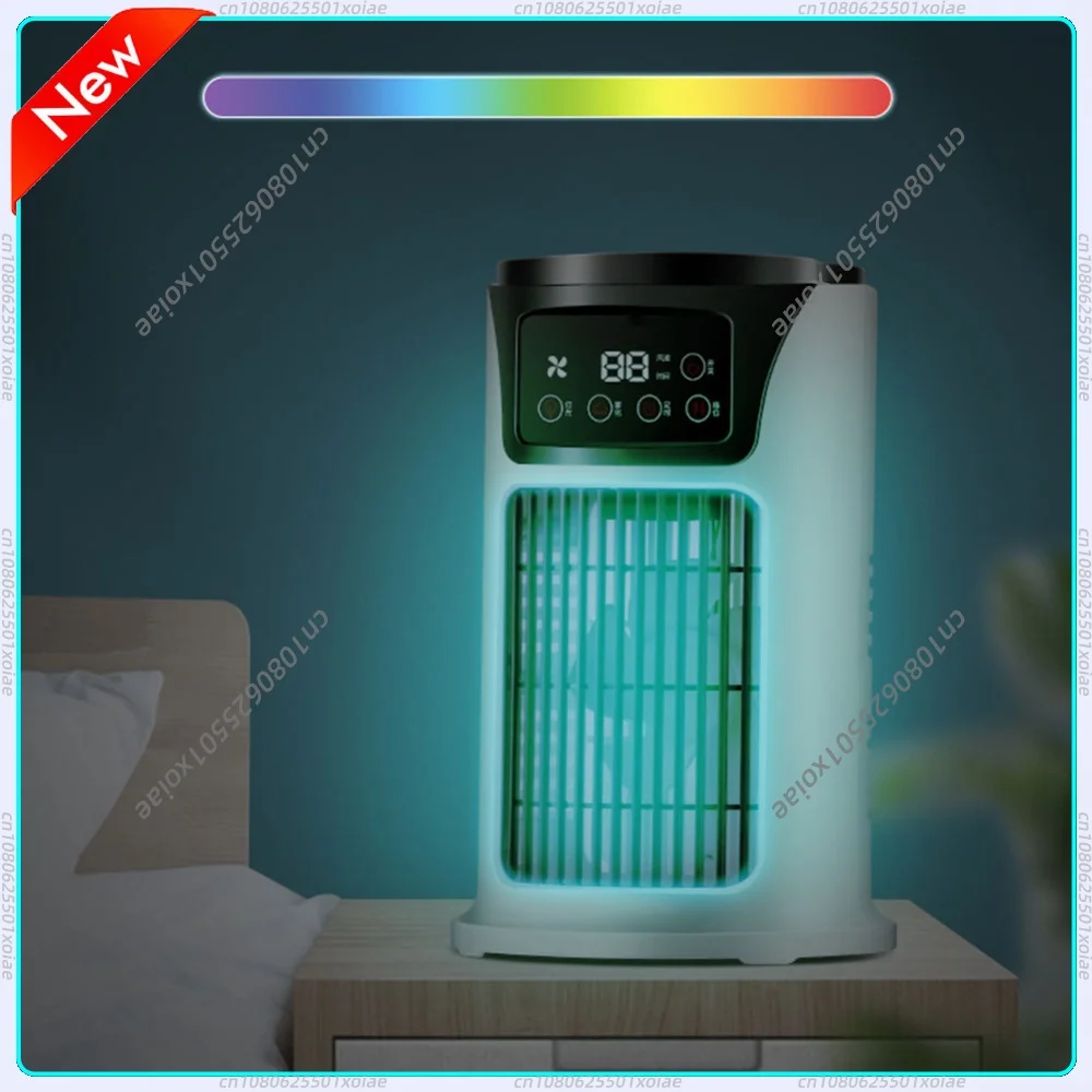 Portable Air Conditioner Fan 6H Timer Air Cooler Fan 6 Speeds Water Cooling Fan 300ML Water Tank for Home Bedroom Office