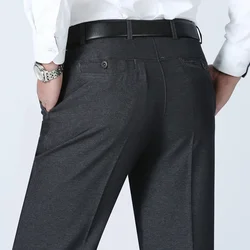 MRMT 2024 pantalones de marca para hombre, pantalones de tubo recto de talla grande para hombre, pantalones casuales de mediana edad, pantalones finos sueltos para hombre, pantalones para hombre