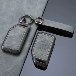 2/4 Buttons Metal Leather Car Remote Key Case Shell Fob For Volvo fh16 rc FM EVRO 6 fh Truck Semi Interior Styling Accessories