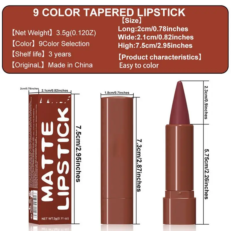 Matte Lip Liner Long Lasting Gradient Lipstick High Pigment Lip Liner Portable Nourishing Lip Makeup Easy To Apply Cosmetics