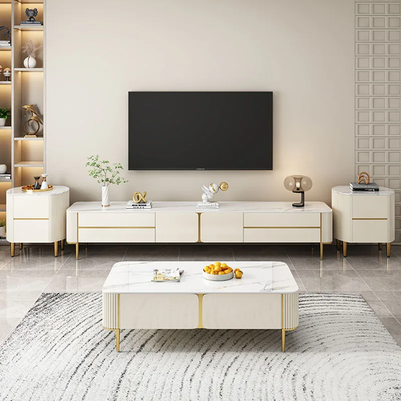 

Salon Furniture Modern Tv Console White Fireplace Stand Living Room Farmhouse Multifunction Home Center Tv Kast Tables Luxury