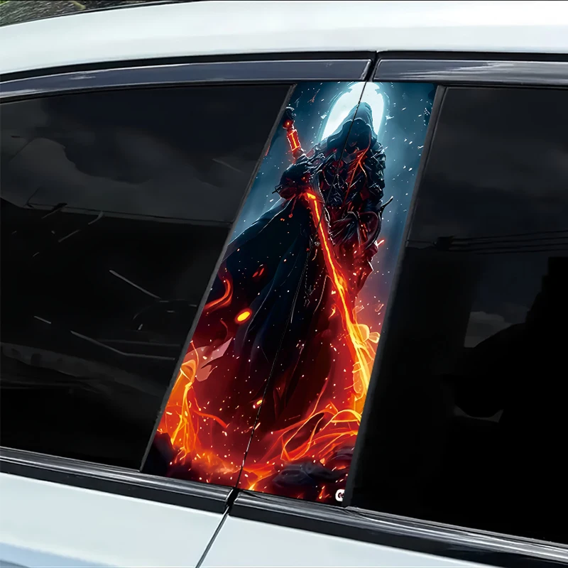 

2 штуки автомобильных наклеек на B-стойку Dark Warrior, защитная пленка из гладкого материала с защитой от царапин.