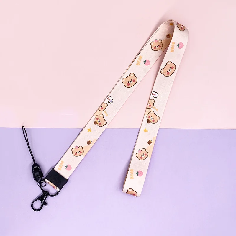 

Cute Cartoon Design Long Lanyard Keychain Durable Detachable Neck Strap Lanyard with Clip Multiple Styles Lanyard for Student