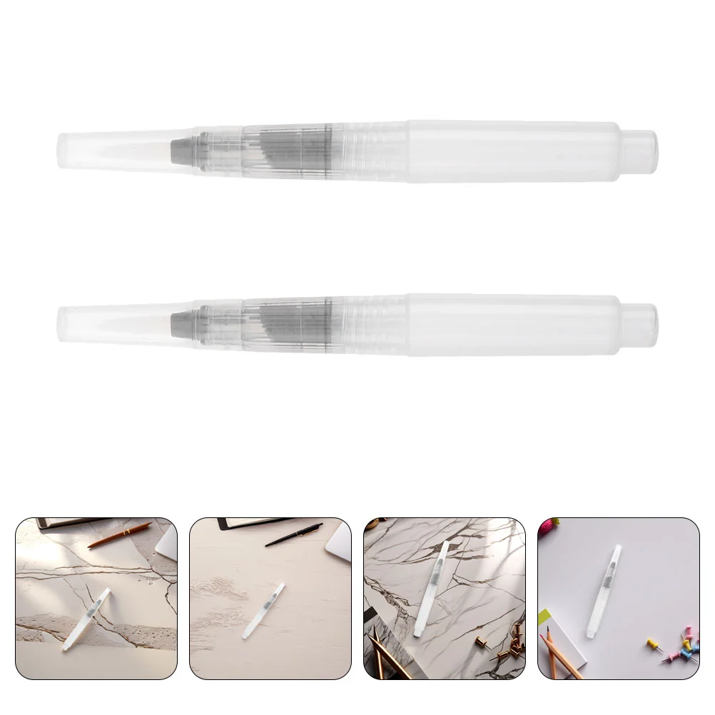 

6 Pcs Water Storage Painting Pen White for Coloring Envelope Paste Spray Watercolor Brush Markers Black Paper Refillable Pens