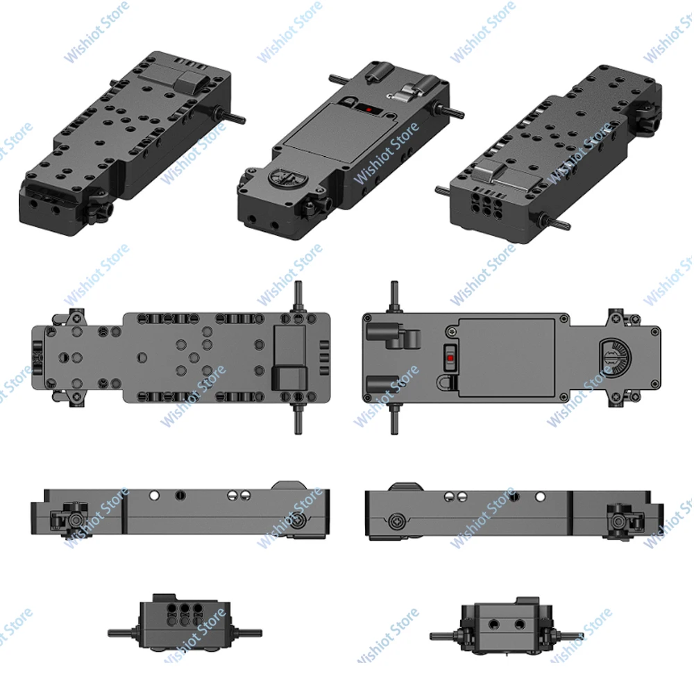 Bloques de construcción 2,4G RC Kit de Chasis de coche de Control remoto 3,7 V batería de carga Motor de potencia para MOC RC coche juguetes de montaje regalo para niños