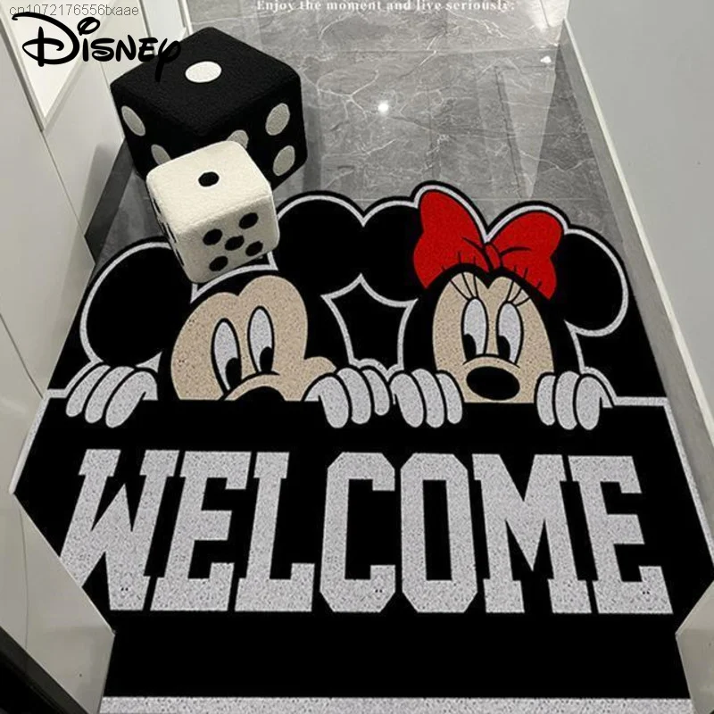 

Disney Mickey Mouse Cartoon Printing Floor Mat Cute Bathroom Kitchen Door Water Absorbent Rugs Sweet Girl Room Decoration Mat