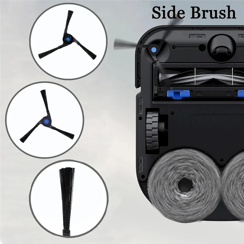 ABKR-Parts Accessories Kit For Ecovacs Deebot X2/X2 Omni/X2 Pro/DEX86 Robot Vacuum Cleaner Main Side Brush Filter Dust Bag Mop